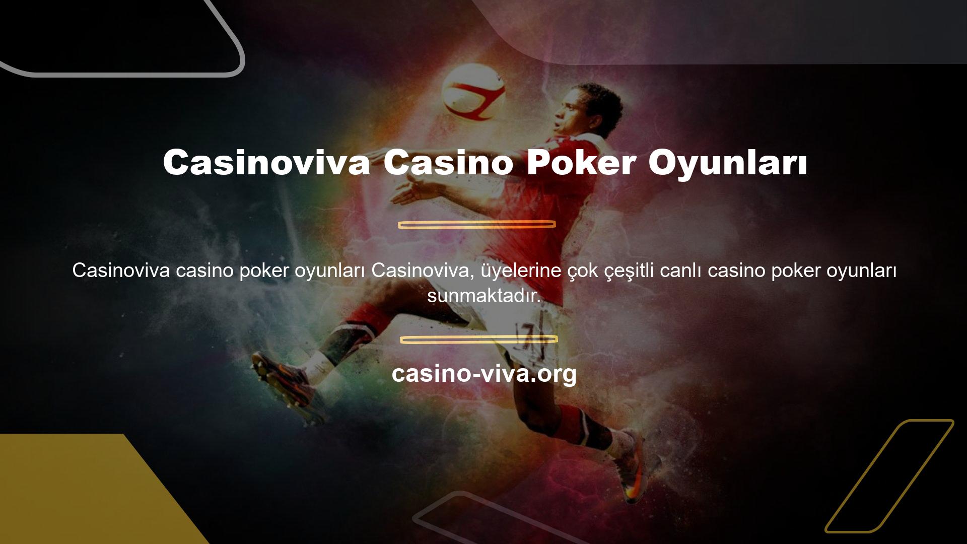 Casinoviva Casino Poker Oyunları