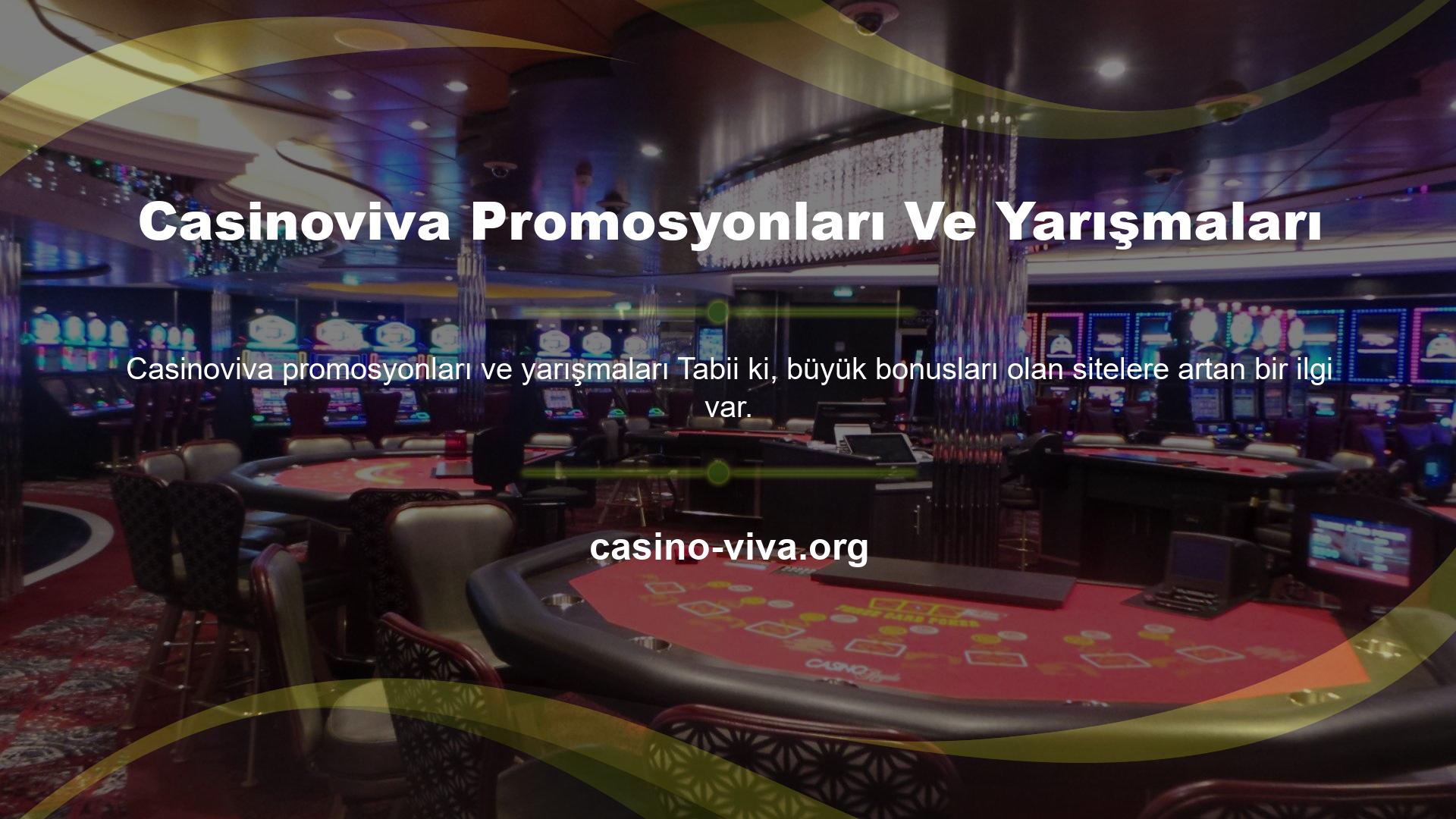 Casinoviva Promosyonları Ve Yarışmaları