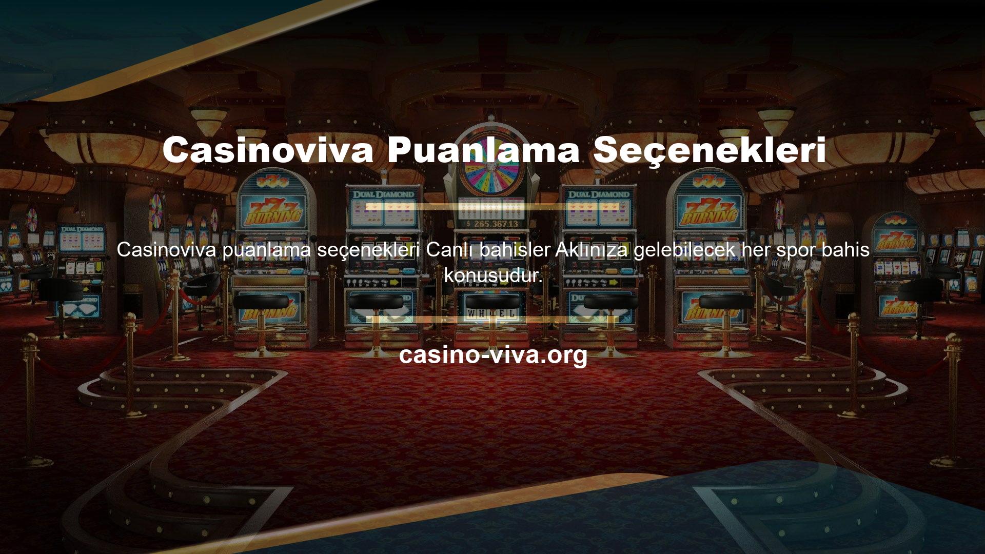 Casinoviva Puanlama Seçenekleri